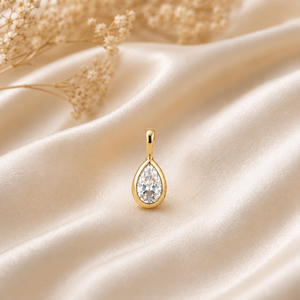 Solitaire Moissanite <b>Pendant</b> 18K Gold Plated <b>Emerald</b> Cut Bezel Setting Classic Geometric Unisex Everyday Wear Jewelry - Product Image 4