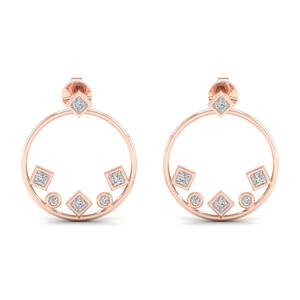 Boucles d'oreilles créoles REYES au design classique en argent sterling 925 avec moissanite certifiée GRA pour femmes, bijoux plaqués or rhodium 14K - Product Image 2