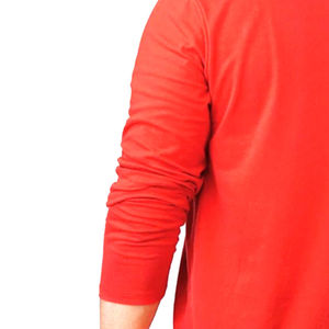 T-shirt en coton léger à manches longues pour homme, col rond, respirant, décontracté, à porter au quotidien, tendance - Product Image 6