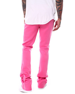 High Quality Streetwear 100% Polyester Fleece Men Flare Pants Vintage Custom <b>Stacked</b> Comfort Clothes Flared Pants for Men - Product Image 5