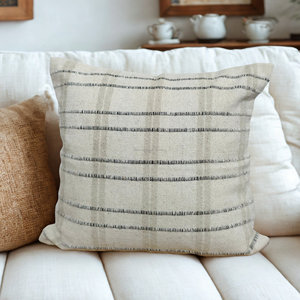 Funda de Cojín Tejida a Mano en Tonos Neutros, Plegable, Decorativa, para Decoración Moderna de Casa de Campo, Funda de Almohada Cuadrada - Product Image 1