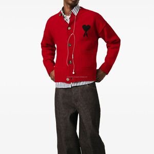 Wholesale Manufactured French Style Solid Color V-Neck <b>Long</b> Sleeve Fashion Casual Sweater Knitted <b>Cardigan</b> Wool/Acrylic Winter - Product Image 3
