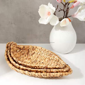 Plateau écologique en jacinthe d'eau tissé à la main panier de paille pour la décoration de la cuisine et le stockage fournisseur en gros Vietnam - Product Image 6