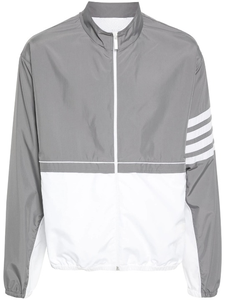 Men's Color Blocking Racer <b>Jacket</b> Zipper Closure Windproof Sporty Stand Collar Regular Fit Spring Polyester Material - Product Image 3