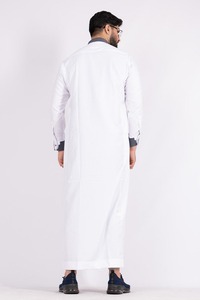 <b>Mens</b> Long Sleeve Muslim Juba Breathable Material Elegant Modest Clothing Style <b>Mens</b> Traditional Robe Islamic <b>Thobe</b> Full Length - Product Image 2