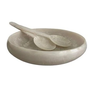Bol à salade en résine écologique de haute qualité au design classique pour les fêtes, personnalisable, en stock pour la cuisine et la table - Product Image 4