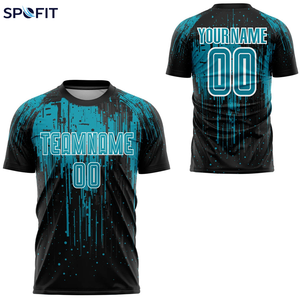 เสื้อฟุตบอลคอกลมแขนสั้นแบบสั่งทำพิเศษ ดีไซน์ตามสั่ง บริการ OEM สินค้ามาใหม่ MOQ ต่ำ - Product Image 6