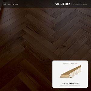 Parquet de Roble Ingenierizado en Espiga Color Nogal Oscuro de 18mm con Sistema de Encaje Macho y Hembra - Product Image 1