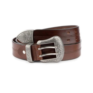 Cinturón de Cuero Genuino con Hebilla de Moda, Color Negro y Marrón, Estilo Vintage Occidental para Hombres y Mujeres, para Jeans y Vestidos - Product Image 4