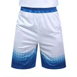 Ensemble de maillot de volley-ball sublimé pour hommes, dégradé bleu, débardeur sans manches et short, vêtements de sport anti-transpiration, uniformes de basketball - Product Image 4