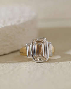 Igi/gia แล็บตัดเพชรวินเทจ14K สีเหลืองแหวนแต่งงาน/งานหมั้นใส่ได้ทั้งชายและหญิงสีขาวทองคุณภาพดีสำหรับงานปาร์ตี้ครบรอบ-คุ้มค่า - Product Image 2