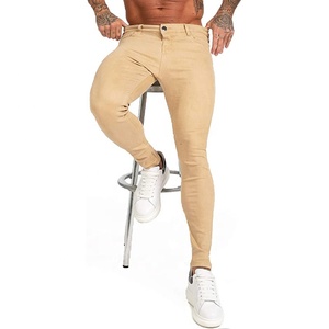 Envío Rápido, Pantalones Vaqueros Color Caqui Personalizados para Hombre, Corte Ajustado, Pantalones Marrones, Talla Grande, Jeans de Hombre Súper Elásticos - Product Image 3