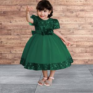 Nouvelle Arrivée 2026 – Robe de Soirée de Luxe pour Enfants, en Velours Vert Brodé de Paillettes et Tulle, Idéale pour Mariages et Événements Spéciaux pour Filles - Product Image 6