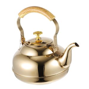 Stylish Copper Water Kettle Wooden Handle Durable <b>Teapot</b> for Kitchen Restaurant Hotel and Home Use Kitchenware Decorative - Product Image 1