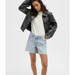 Shorts en jean décontractés surdimensionnés pour femmes, nouvelle collection, broderie streetwear, vente en gros de haute qualité - Product Image 4