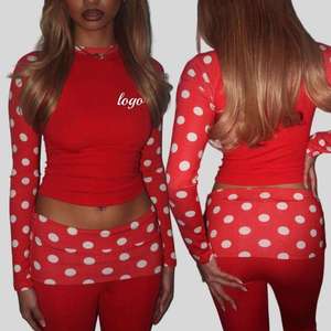 2026 Active Wear Set Polka Dot Printing Women Outfits <b>Workout</b> Women Set Jogger Yoga <b>Jacket</b> Leggings Tracksuit Set - Product Image 4