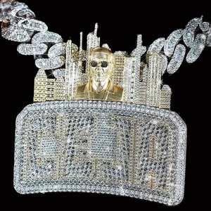 Colgante de Lujo Personalizado con Nombre y Diseño de Horizonte Urbano, Chapado en Oro, con Diamantes en Forma de Bustos, Joyería Hip Hop de Moissanita - Product Image 1