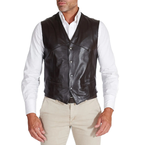 Chaleco de Cuero para Hombre, Nuevo Modelo 2026, Servicio OEM, Transpirable, Colores y Tallas Personalizables, Suministro de Fábrica - Product Image 5