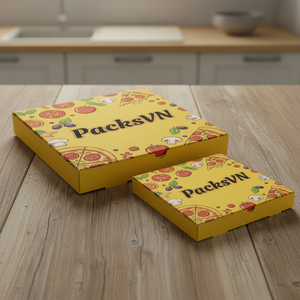 กล่องพิซซ่าพิมพ์ลายตามสั่ง กล่องบรรจุภัณฑ์อาหารลูกฟูกสำหรับร้านอาหารและบริการเดลิเวอรี - Product Image 4