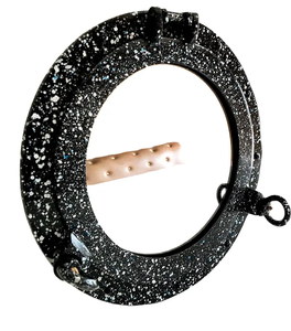 Nautical Ship Porthole Wall <b>Mirror</b> Marine Brass <b>Frame</b> with <b>Black</b> Patina Finished - Product Image 2