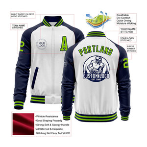 Custom logo embroidery college baseball uniform unisex lettering winter sports men's varsity jacket <b>dye</b>-sublimation print. - Product Image 6