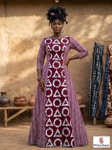 Tela de Vellón Coral Orgánica Africana Premium, Estilo Kumasi, Ligera, para Ropa de Niños, Industria Textil - Product Image 3