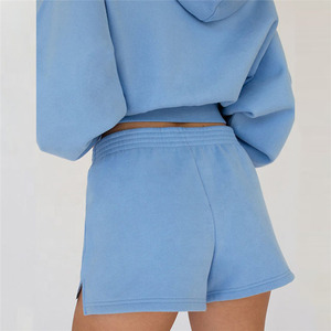 Customized Womens Yoga Shorts Jacket Sets Casual Two Piece Set Elastic Waist Sleeveless Breathable Eco-Friendly Solid Quick Dry - Product Image 6