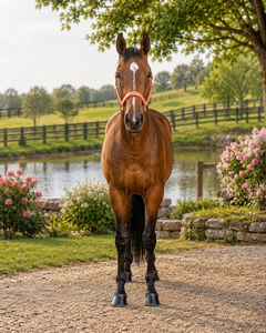 Coral Orange PP Horse <b>Halter</b> with Gold Buckles and Rings Adjustable Rope Style for Riding and Training - Product Image 2