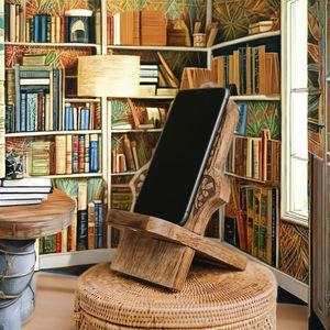 Support de téléphone en bois pour bureau, support de téléphone portable en bois, support de téléphone portable portable pour bureau, support pour iPad en bois, organisateur de bureau - Product Image 3