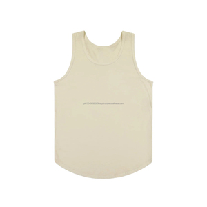 เสื้อกล้ามออกกำลังกายผ้าฝ้าย100% ใส่ได้ทั้งชายและหญิงเสื้อยืดแขนกุดสำหรับเล่นยิมฟิตเนสพิมพ์โลโก้ได้ตามต้องการ - Product Image 6