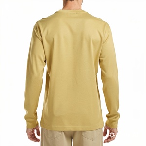 New Men Long Sleeve Cotton Crew Neck T-Shirt <b>Raglan</b> Sleeve Athletic Fit Basic <b>Top</b> Anti-Shrink OEM Private Label Wholesale - Product Image 3