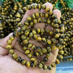 Pulsera de Ojo de Tigre Natural de 8mm, Pulseras de Piedras Preciosas Elásticas, Cristal Curativo, Piedra de Protección, Unisex, Venta al Por Mayor - Product Image 6