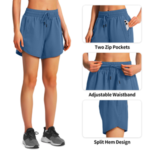 Short de course pour femmes, confortable, respirant, avec logo personnalisé, motif tendance, fermeture à cordon de serrage, shorts pour femmes - Product Image 4