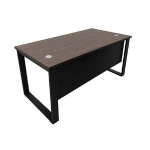 Modern Office Desk with Wood Veneer Top Metal <b>Legs</b> Rectangle Design for Commercial Use Stable Conference <b>Table</b> Furniture - Product Image 6