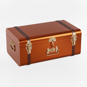 Coffre de rangement en fer au design moderne avec finition jaune et blanche, revêtement en poudre, étanche, durable, avec couvercle et serrure - Product Image 5