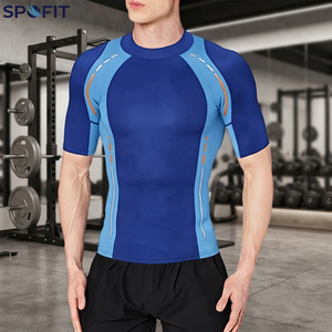 Neoprene fabric New style <b>men's</b> rash guard high quality sublimated printed gym wear <b>compression</b> <b>shirt</b> reasonable price - Product Image 6