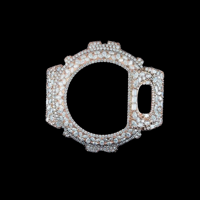 Lunette de montre personnalisée sertie de diamants GS-6900, boîtier de remplacement pavé de diamants floraux, amélioration de luxe pour un style de montre haut de gamme