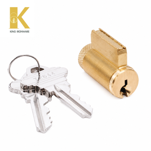 Cylindre de serrure personnalisé en laiton 32 mm, 2 clés avec gorge SX, laiton satiné, applications multiples pour portes - Product Image 1