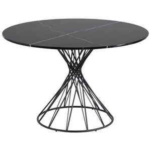 Hot Sale Modern Luxury <b>Round</b> Coffee <b>Table</b> With <b>White</b> Marble Top And Ornate Laser-Cut Stainless Steel Base For Living Room Decor - Product Image 5