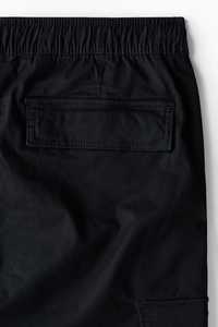 Men's Casual Solid Cargo Jogger <b>Trousers</b> | <b>Black</b> Elastic Cuff Drawstring Waist | Flat Durable Zipper Fly | Wholesale OEM/ODM - Product Image 4