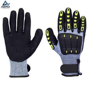 Guantes de Trabajo Mecánico Resistentes Personalizables con Palma de Alta Adherencia y Protectores de Dedos de TPR, Transpirables y Resistentes a Cortes - Product Image 1
