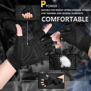 Guantes Deportivos Band Brother WA-006 para Gimnasio, para Hombre y Mujer, con Almohadillas SBR, Diseño de Medio Dedo, para Levantamiento de Pesas y Ejercicios de Tracción - Product Image 3