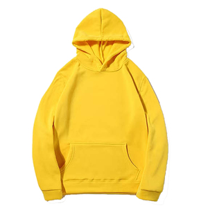 Men's Hooded Sweatshirt Breathable Fleece Solid Color Casual Autumn Wear White 100% Cotton <b>Knitted</b> Plain Dyed - Product Image 3