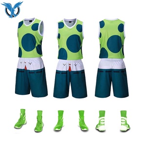 Conjunto de Camiseta de Baloncesto Verde con Puntos para Hombre, Cuello en V, Sin Mangas, Secado Rápido, Uniforme Deportivo de Verano - Product Image 3