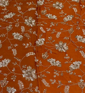 Premium Pearl Beaded Lace Fabric Embroidered <b>Sequin</b> Mesh Fabric Luxury Wedding Dress Bridal Gown Lace <b>Material</b> - Product Image 6