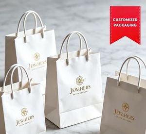 Bolsas de Papel Personalizadas OEM de Boutique, Bolsas de Compras de Lujo Premium con Impresión a Todo Color - Product Image 1
