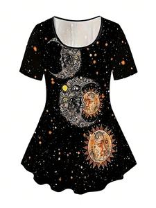 Conjunto de 2 Piezas para Mujer, Camisa + Pantalones Cortos, Estilo Vintage, Manga Corta, Cuello con Botones, Tela de Lana Peinada Antiestática - Product Image 4