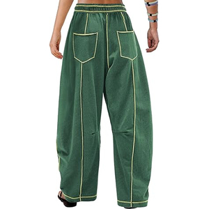 Pantalones Cargo Ligeros para Mujer, Pantalones Deportivos de Pierna Ancha, Cintura Alta con Cordón, Ropa Casual de Calle, Pantalones de Descanso - Product Image 5