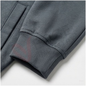 Ensemble de survêtement gris pour homme, manches longues, col montant, fermeture éclair sur le devant, imprimé géométrique, respirant, coupe sportive, coupe régulière, vêtements d'automne - Product Image 6