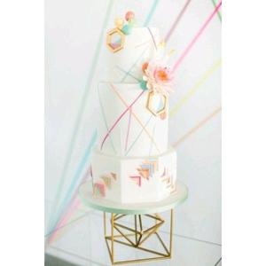 Soporte de metal personalizado para Tartas, exhibiciones elegantes de postres para eventos de bodas y hoteles con base de latón y tapa de mármol en juego de hierro, herramientas de metal para Tartas - Product Image 1